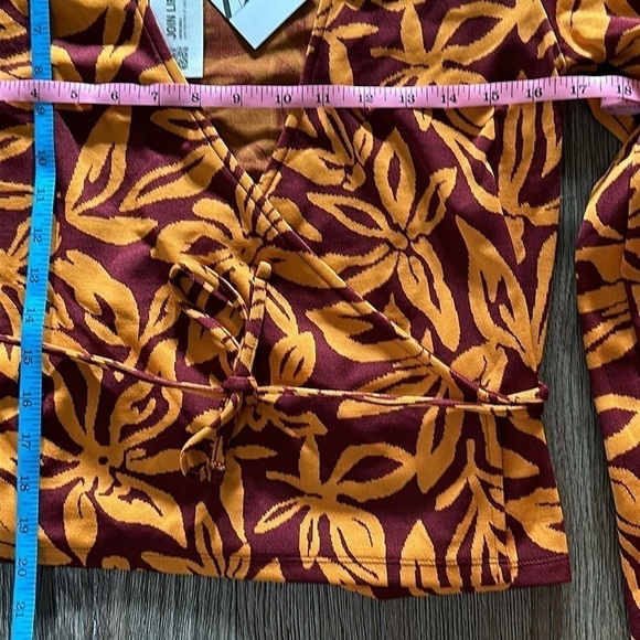 Zara JACQUARD WRAP TOP AND FLARED PANTS Two Piece Set - Picture 9 of 12